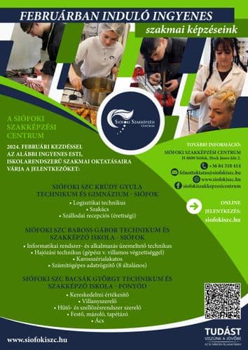 Februárban induló ingyenes szakmai képzéseink plakát